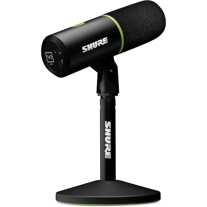 Мікрофон Shure MV6 USB-C для геймерів і стрімерів, динамічний, цифровий, для ПК, стрімінгу та ігор