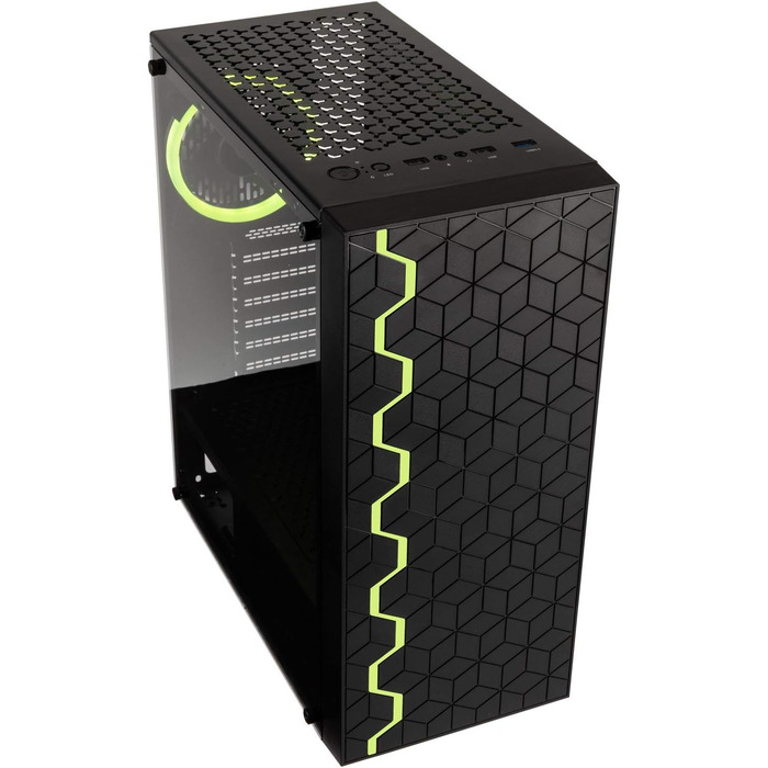 Корпус для ПК Kolink Inspire K8 ARGB Midi-Tower, загартоване скло, чорний, ігровий комп'ютерний корпус з підсвічуванням RGB