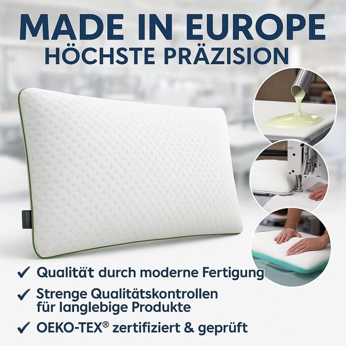 Ортопедична подушка для шиї 40x80 см з піни Memory Foam. Ергономічна подушка від болю в шиї, висота 12 см