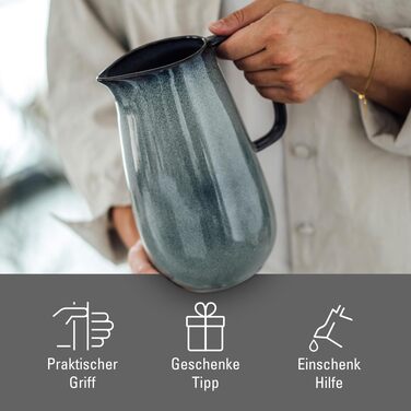 Керамічний глечик Villeroy & Boch like.it сірого кольору (Lave gris), 1,6 л