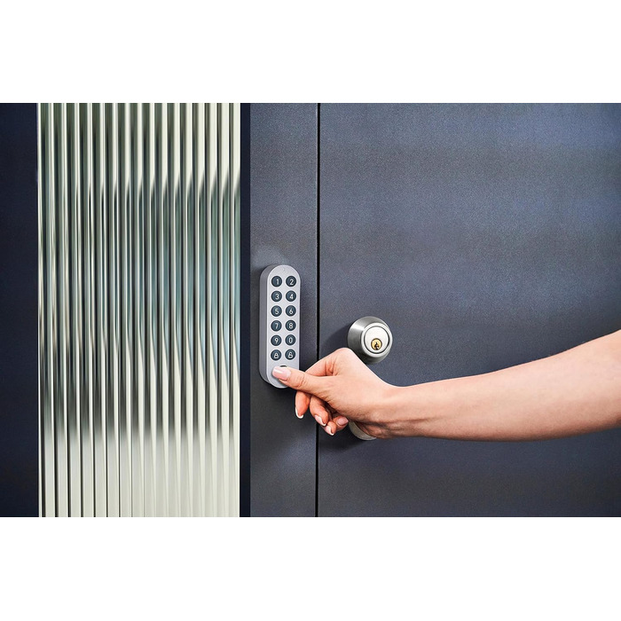 Розумний електронний кодовий замок Lockin G30, IPX5, безключовий, контроль доступу, підтримка віртуальних паролів і гостьових кодів, для вхідних дверей, сірий