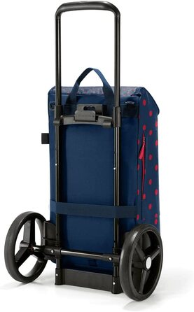 Сумка для шопінгу Reisenthel citycruiser, з міцною основою, місткість 20 кг, з візком-трансформером, колір mixed dots red