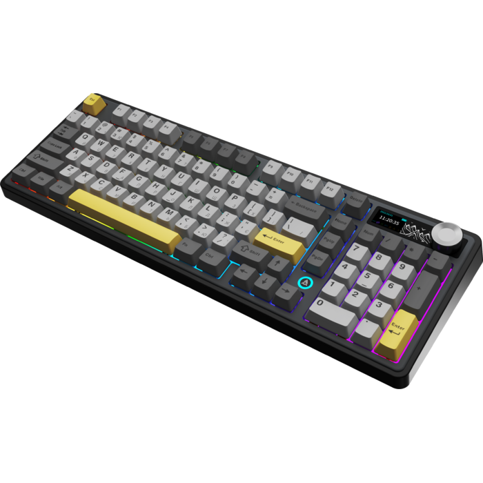 Бездротова механічна клавіатура Ajazz AK980 V2 Maillard Switch Black (AK980-V2-M-BGY)