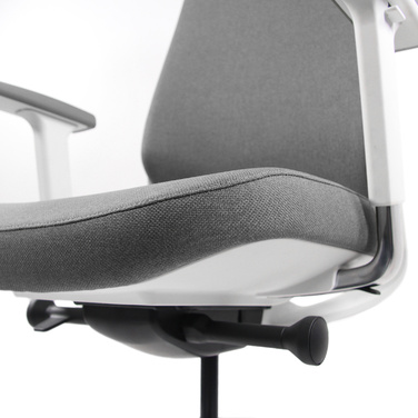 Офісне крісло / поворотне крісло CHIARO T4 WHITE тканина сіра hjh OFFICE