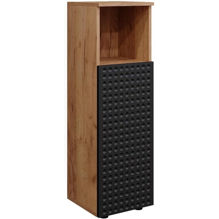 Середній шафа Vicco Irma, дуб золотий/антрацит, 30x95 см, шафа для ванної кімнати з полицями, антрацит з точками