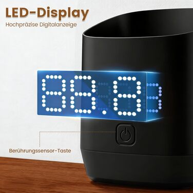 Ваги для кави Kaffeewaage 500г/0,1г, цифрові, з LED-дисплеєм, USB-C, IPX4, для еспресо, пуроверу та кавових зерен