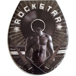 Унітазна кришка Duroplast Rockstar з мікроліфтом, знімна, 59825