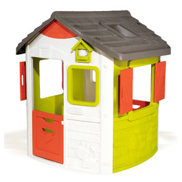 Дитячий будиночок Smoby Life Jura Lodge (115x123x132 см) з переробленого пластику - вуличний будиночок для дітей з годівницею для птахів, для саду та тераси, від 2 років