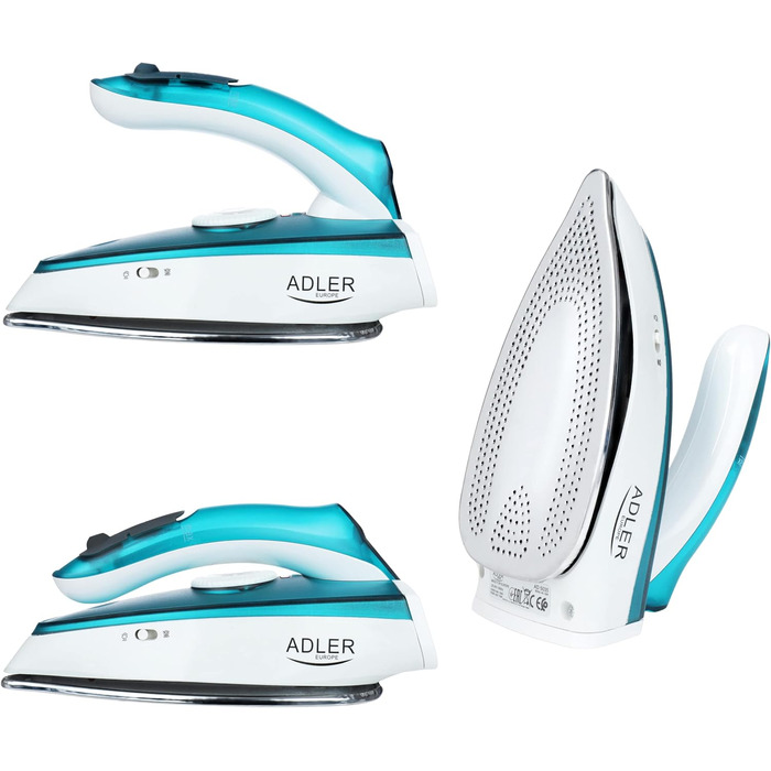Дорожня праска ADLER EUROPE AD5035 з парою, 1700 Вт, складана ручка, 60 мл, легка, для сухого та парового прасування