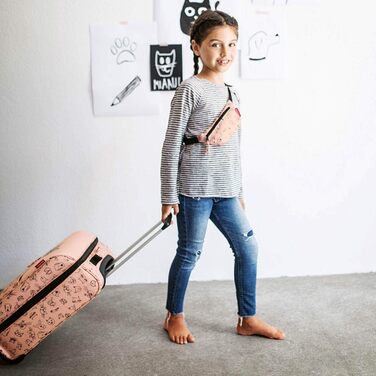 Дитяча валіза reisenthel Trolley XS Kids Cats And Dogs Rose, легка та практична