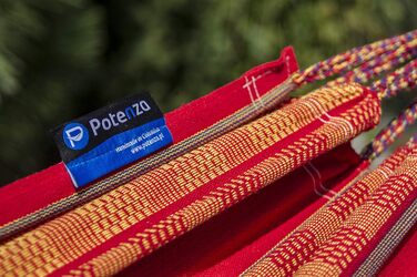 Подвійний гамак з підставкою Potenza Pereira для 2 осіб, 100% бавовна, 220x140 см, витримує до 160 кг, стійка до погодних умов (Mandarin, сірий стійка)
