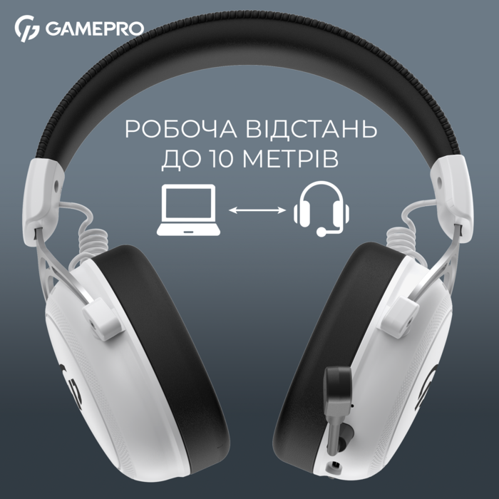 Бездротова ігрова гарнітура GamePro Asgard Skald (HSW160W)