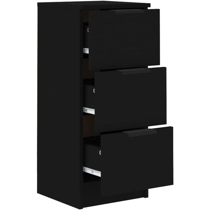 Вітрина vidaXL чорна 30x30x70 см з ДСП