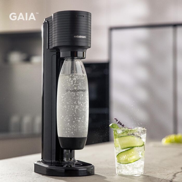Сифон для газування води SodaStream GAIA, стандартний набір: пляшка 1 л та вуглекислотний циліндр CO2