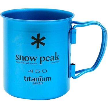 Титанова одностінна чашка Snow Peak 450 мл, синя