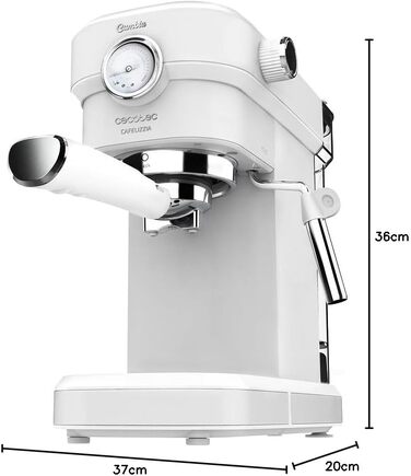 Кавомашина Cecotec Cafelizzia 790 Steel Pro - Еспресо та Капучино, 1350 Вт, 20 Бар, Манометр, 1.2л, Нержавіюча сталь
