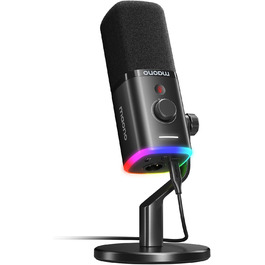 Динамічний мікрофон MAONO PD100X XLR/USB для стрімінгу, подкастів, геймінгу, YouTube, з програмним забезпеченням, кнопкою вимкнення звуку та регулятором гучності, сумісний з ПК, PS4/5, Mac