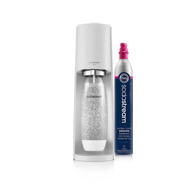 Сифон для газування води SodaStream Terra з пляшками CO2 та DWS (Білий/Opulenter Garten)