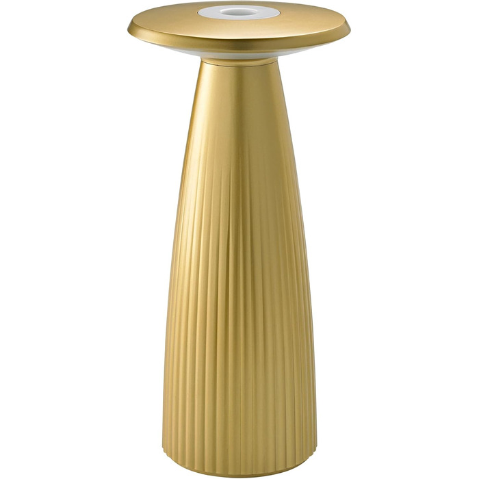 LED-лампа SIGOR Nuflair на акумуляторі з вазою для квітів, золота, IP54, 24 см, 12 год роботи, для дому та саду