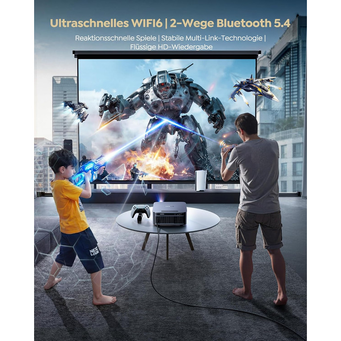 Проєктор Beamer 4K з Google TV 14.0