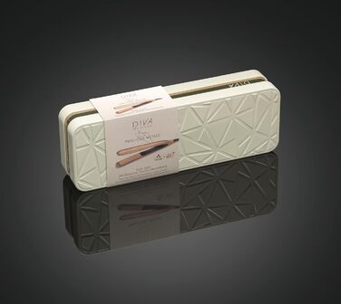 Професійний випрямляч для волосся Diva Pro Styling Precious Metals Touch, автоматичне вимкнення, швидкий нагрів, кабель 3 м, золотий