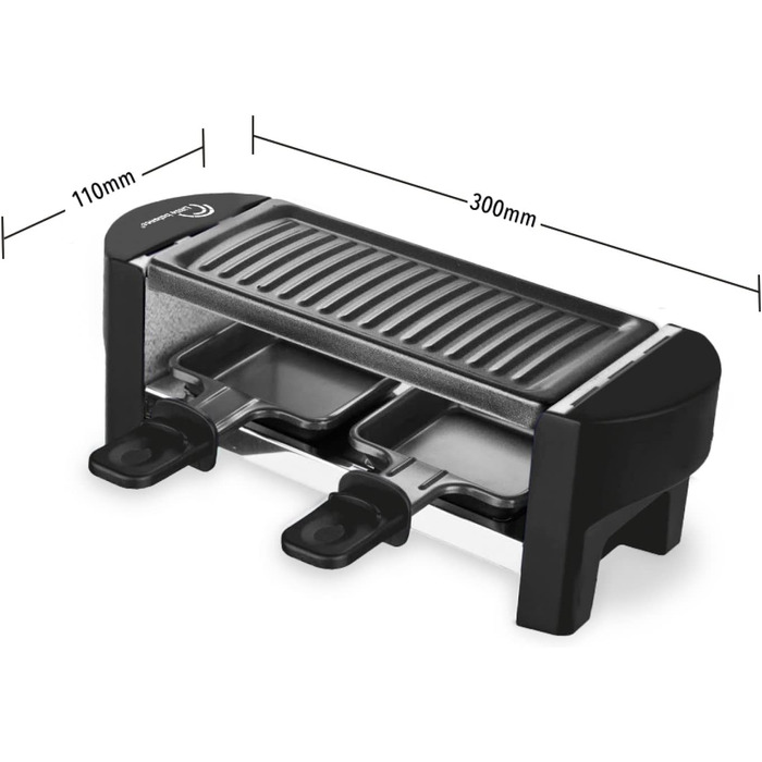 Раклютниця Little Balance 8559 Black Jura для 1-2 осіб, антипригарне покриття, 320 Вт, чорна