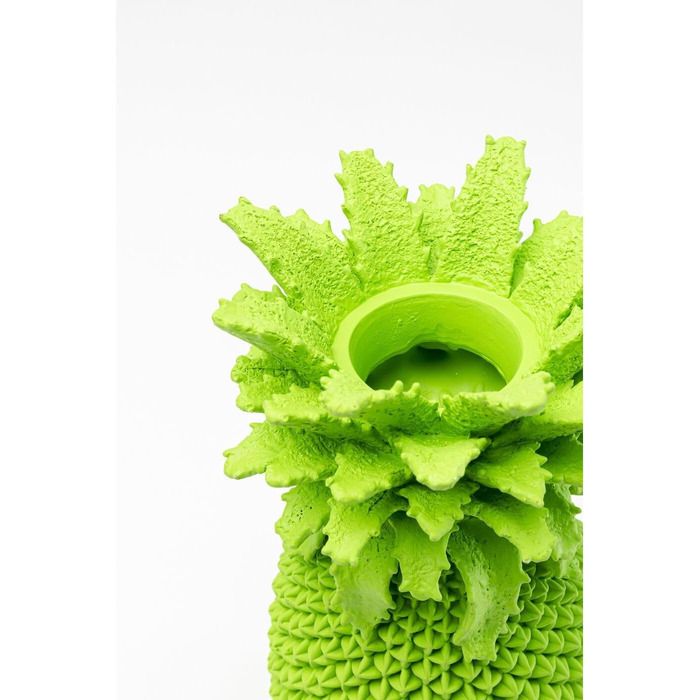 Ваза Kare Design Ananas, велика декоративна ваза для квітів, 30x15x15 см, зелена. Ваза для вітальні, полиці, екзотичний декор