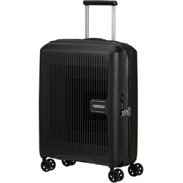 Валіза American Tourister Aerostep Spinner S, розширювана, 55 см, 36/40 л, чорна, ручна поклажа