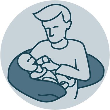 Гіпоалергенна подушка для годування та сну Rotho Babydesign Multi 190x35 см, безшумна, для вагітних і мам, машинне прання, дизайн Natural Leaves