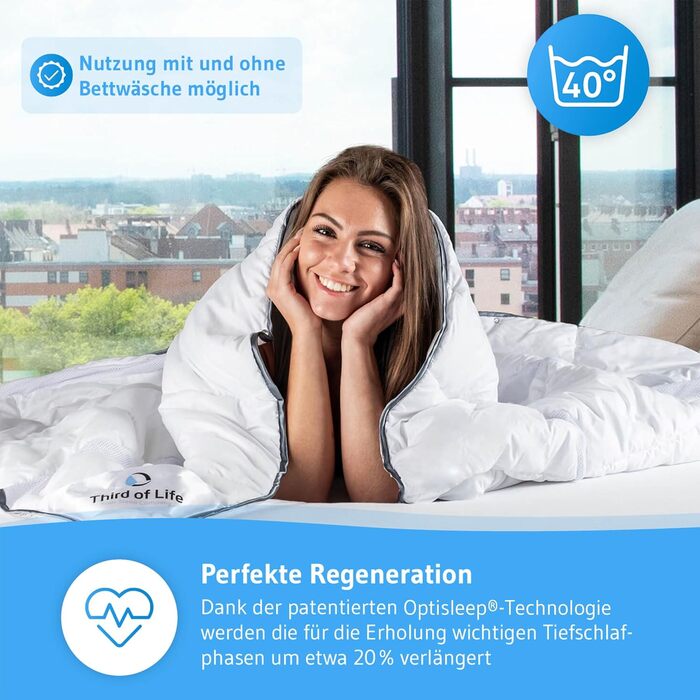 Всесезонна ковдра Third of Life OptiSleep® 135x200 см для комфортного сну