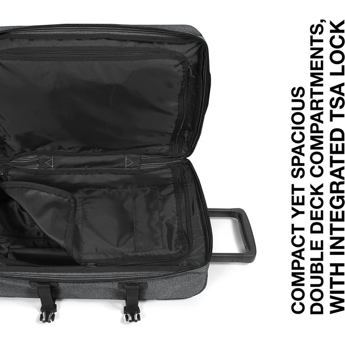 Валіза Eastpak TRANVERZ S, 42 л, 51x32,5x23 см, чорний денім