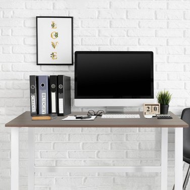 Письмовий стіл / Комп'ютерний стіл WORKSPACE LIGHT I 120 x 60 см, горіх / білий, hjh OFFICE