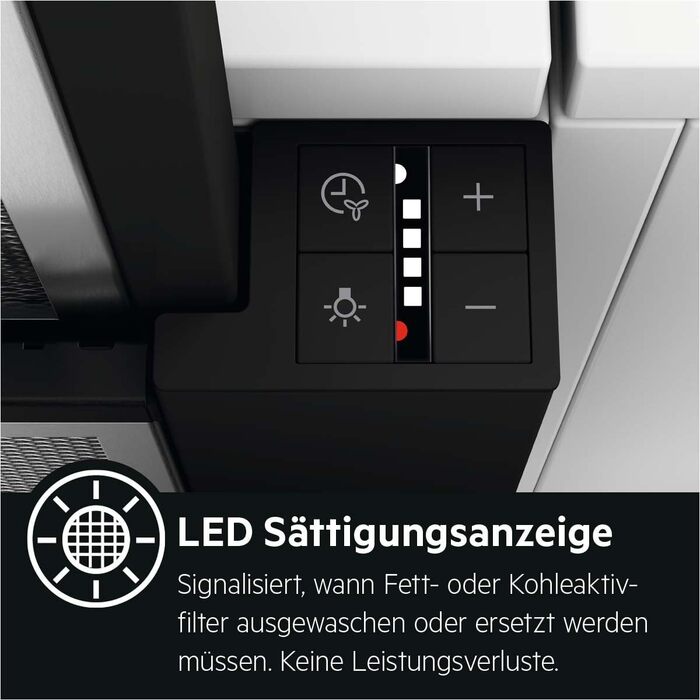 Витяжка кухонна AEG DPE5660B вбудована плоска, чорна, 600 м³/год, LED-підсвічування, режим відведення та рециркуляції повітря, клас A