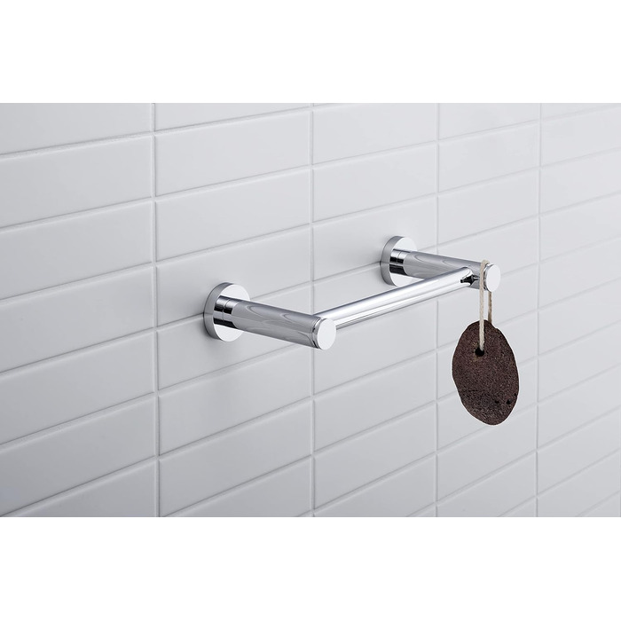 Поручень для ванни Duravit D-Code, хромований, 25 см, універсальний тримач для рушників і безпеки у ванній кімнаті