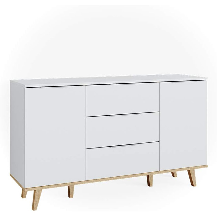 Комод Vicco Nautica білий/антрацит, 138x82 см, 3 шухляди