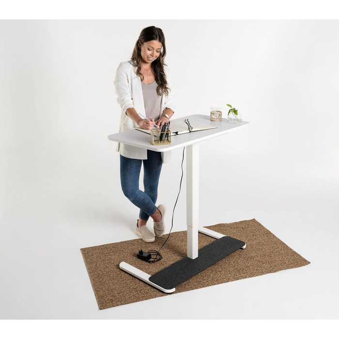Електричний стіл для дому Desk One, 91x51 см, темно-сірий/чорний, регульована висота, письмовий стіл для офісу, гарантія 5 років