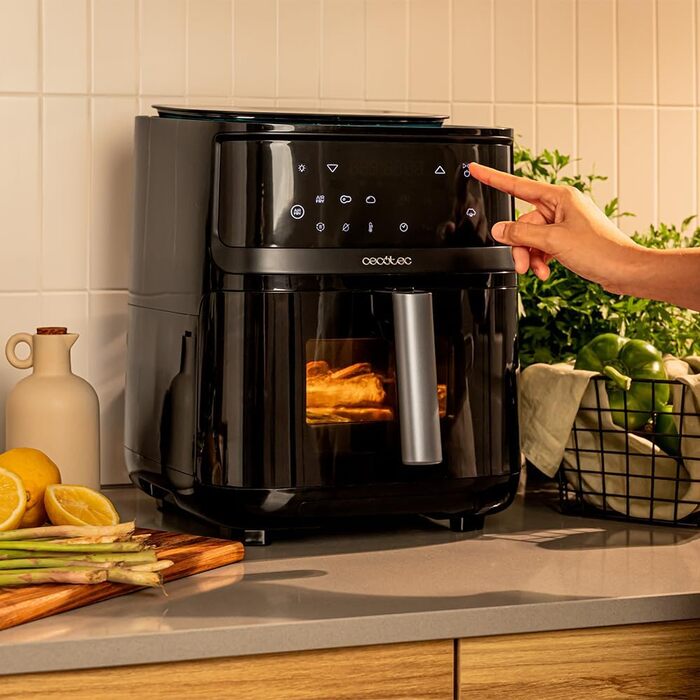 Аерофритюрниця без олії Cecotec Cecofry Mist 7000, 7 л, 1700 Вт, 4-в-1: фритюрниця, пароварка, ферментер, сушарка, 1,4 л резервуар для води, 8 програм, 40-200°C
