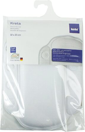 Подушка для ванни Kela Kreta з присосками, біла, 32x23 см, PVC-піна
