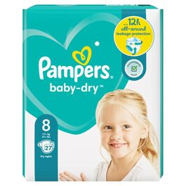 Підгузки Pampers Baby Dry розмір 8 (17+ кг), 27 шт