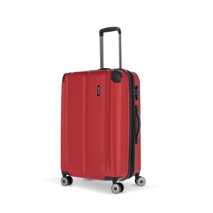 Валіза Travelite City L, 77 см, об'єм 113-124 л, великий дорожній кофер-тролей, червоний