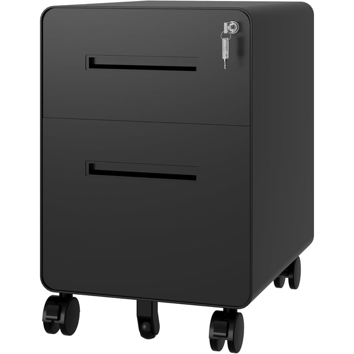 Роликовий контейнер BISLEY EasyRoll з 1 шухлядою та відділенням для документів, чорний. Розміри: 500 x 400 x 500 мм. Для офісу, документів та канцелярії.