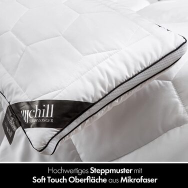 Ортопедична подушка для сну chill SLEEPLONGER 40x145 см – подушка для вагітних і для сну на боці, 100% веганська, дихаюча, знімний чохол, 800 г наповнювача