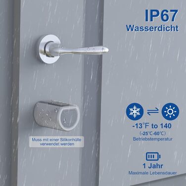 Електронний дверний замок WELOCK PCB01 з паролем, RFID-карткою та Bluetooth, водонепроникний, для дверей 50-100 мм