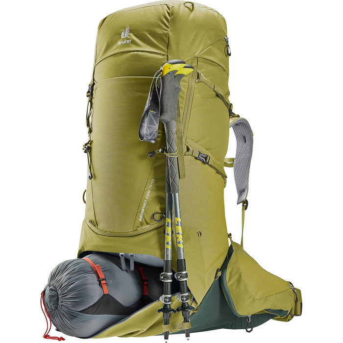 Туристичний рюкзак Deuter Aircontact Core 70+10 л, зелений (2024), для трекінгу