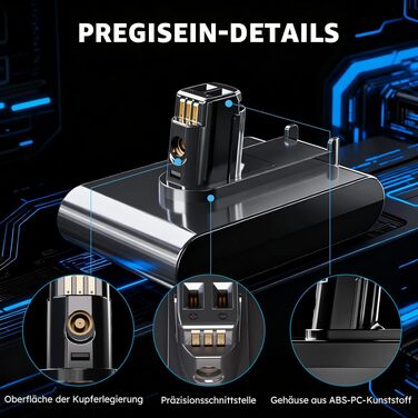 Акумулятор для пилососа Dyson Absolute/Animal/Motorhead/Fluffy SV10 (Carbon Fiber) + 5 фільтрів + гвинти (DC31)