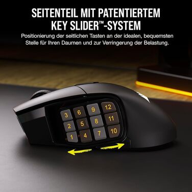 Ігрова миша Corsair Scimitar RGB Elite для MOBA/MMO, дротова, чорна