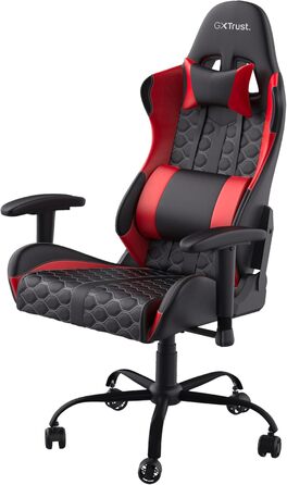 Ігрове крісло Trust Gaming GXT 708R Resto, обертається на 360°, офісне крісло з знімними подушками, регульована висота, фіксація, червоне