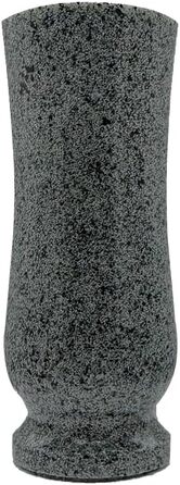 Ваза для кладовища Granitnachbildung Kuru Grey 20 см, штучний камінь, морозостійка