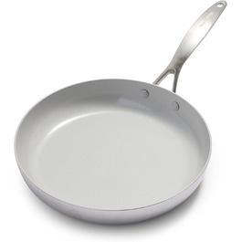 Сковорода GreenPan Venice Pro Tri-Ply 30 см, багатошарова, з нержавіючої сталі, без PFAS, антипригарна, для індукції, посудомийної машини й духовки, срібляста