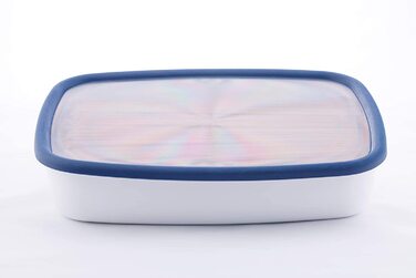 Емальований контейнер HoneyWare CLASSIC LINE з кришкою, 3 л, плоский, термостійкий до 400°C, підходить для всіх типів плит, духовки та гриля, для зберігання їжі та приготування страв